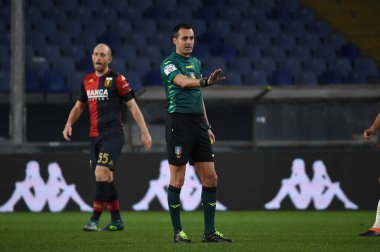 Genoa CFC-Juventus FC maçında Marco Di Bello ile oynanan maçın hakemi - İtalyan Serie A maçı Cenova, İtalya 'da, 13 Aralık 2020 - Fotoğraf: LM / Danilo Vigo