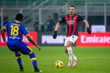 AC Milan 'dan Ismael Bennacer - AC Milan - Parma Calcio 1913 - İtalyan Serie A karşılaşması Milan, İtalya' da, 13 Aralık 2020 - Fotoğraf: LM / Luca Rossini