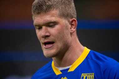 Parma Calcio takımından Andreas Cornelius AC Milan - Parma Calcio 1913 - İtalyan Serie A karşılaşması Milan, İtalya 'da, 13 Aralık 2020 - Fotoğraf: LM / Luca Rossini