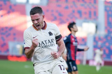 Ürdün Veretout (AS Roma), Bologna FC-AS Roma maçında gol attıktan sonra kutluyor - İtalyan futbolu Serie A karşılaşması in Bologna, İtalya, 13 Aralık 2020 - Fotoğraf: LM / Ettore Griffoni