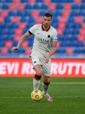 Edin Dzeko (AS Roma) portresi Bologna FC vs AS Roma - İtalyan futbol serisi A match in Bologna, İtalya, 13 Aralık 2020 - Fotoğraf: LM / Ettore Griffoni