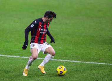 AC Milan takımından Brahim Diaz, 13 Aralık 2020 tarihinde AC Milan ile Parma Calcio arasında oynanan San Siro Stadyumu - Fotoğraf: FCI / Fabrizio Carabelli / LM