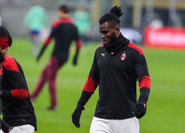 AC Milan 'dan Franck Kessie, Serie A 2020 / 21 futbol karşılaşmasında AC Milan ile Parma Calcio arasındaki San Siro Stadyumu, İtalya - Fotoğraf: FCI / Fabrizio Carabelli / LM