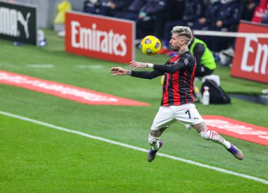 AC Milan 'dan Samu Castillejo Serie A 2020 / 21 futbol karşılaşmasında AC Milan ile Parma Calcio arasındaki San Siro Stadyumu, Milan, İtalya - Fotoğraf: FCI / Fabrizio Carabelli / LM