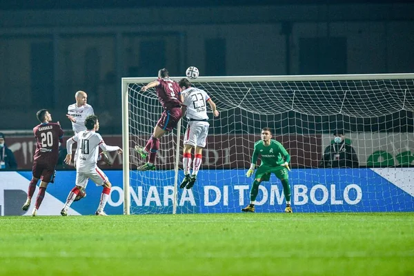 David Adorni Cittadella Gól Během Cittadella Vicenza Italian Football Championship — Stock fotografie