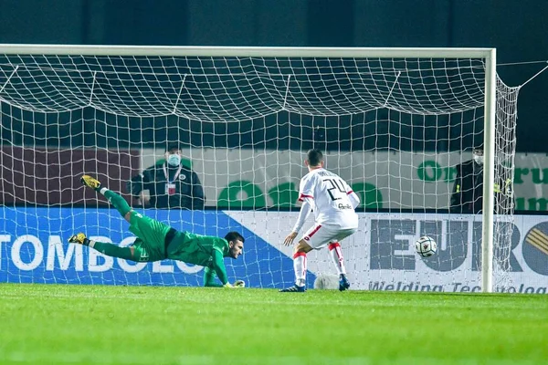 Gol Cittadella Durante Cittadella Vicenza Campeonato Italiano Futebol Bkt Cittadella — Fotografia de Stock