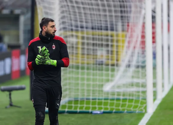 Gianluigi Donnarumma Del Milan Durante Partido Fútbol Serie 2020 Entre — Foto de Stock