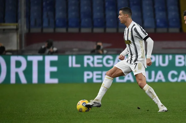 Cristiano Ronaldo Juventus Durante Genoa Cfc Juventus Partita Serie Genova — Foto Stock