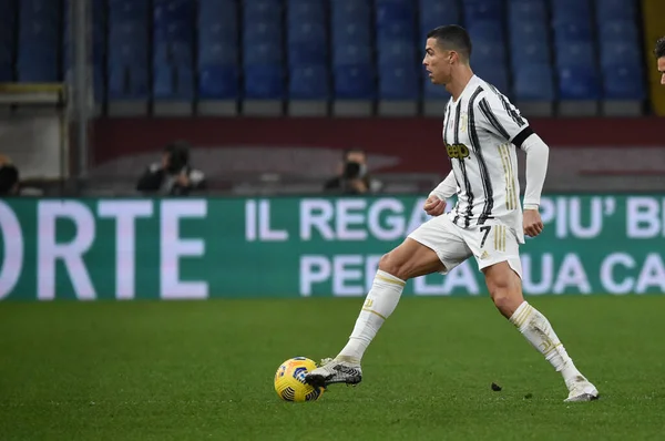 Cristiano Ronaldo Juventus Genoa Cfc Juventus Maçında Talyan Serie Maçı — Stok fotoğraf