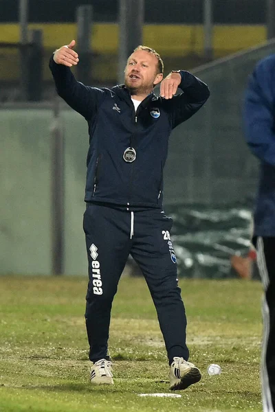 Entrenador Principal Pescara Roberto Breda Durante Pisa Pescara Liga Italiana — Foto de Stock