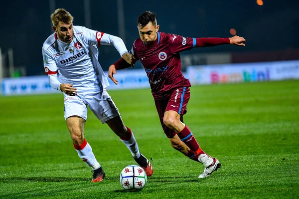 Loris Zonta Vicenza Virtus Und Amedeo Benedetti Cittadella Beim Spiel — Stockfoto