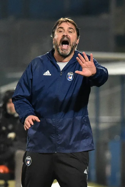 Entrenador Principal Pisa Luca Angelo Durante Pisa Pescara Liga Italiana —  Fotos de Stock