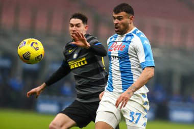 SSC Napoli 'den Andrea Petagna FC Internazionale ve SSC Napoli - İtalyan futbol takımı Serie A karşılaşması, İtalya, 16 Aralık 2020 - Fotoğraf: LM / Luca Rossini