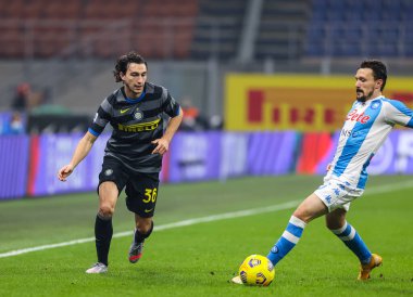 FC Internazionale takımından Matteo Darmian, FC Internazionale ile SSC Napoli arasındaki 16 Aralık 2020 - Fotoğraf: FCI / Fabrizio Carabelli / LM