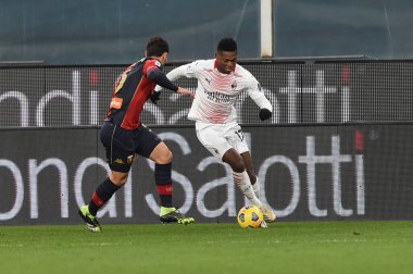 Edoardo Goldaniga (Genoa), Rafael Leao (Milan) Cenova-AC Milan maçında - İtalyan Serie A maçı Cenova, İtalya, 16 Aralık 2020 - Fotoğraf: LM / Danilo Vigo