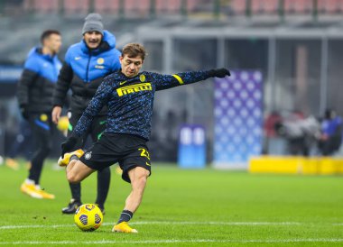 FC Internazionale 'den Nicolo Barella 16 Aralık 2020' de San Siro Stadyumu 'nda FC Internazionale ile SSC Napoli arasında oynanan 2020 / 21 futbol karşılaşmasında - Fotoğraf: FCI / Fabrizio Carabelli / LM