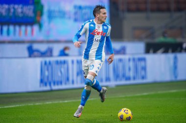 SSC Napoli 'den Piotr Zielinski FC Internazionale-SSC Napoli maçı sırasında - İtalyan futbol takımı Serie A maçı Milano, İtalya' da, 16 Aralık 2020 - Fotoğraf: LM / Luca Rossini