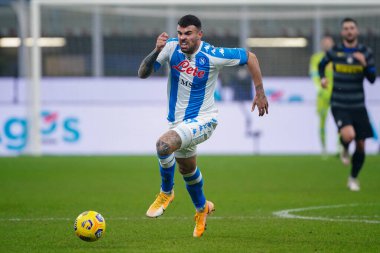 SSC Napoli 'den Andrea Petagna FC Internazionale ve SSC Napoli - İtalyan futbol takımı Serie A karşılaşması, İtalya, 16 Aralık 2020 - Fotoğraf: LM / Luca Rossini
