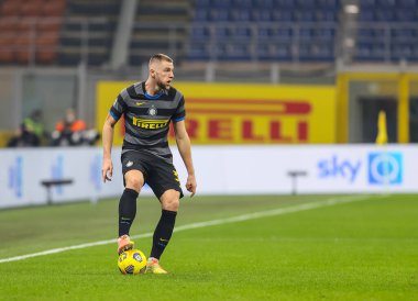 Serie A 2020 / 21 futbol karşılaşmasında FC Internazionale ile SSC Napoli arasındaki FC Internazionale maçında FC Internazionale 'den Milan Skriniar, 16 Aralık 2020 - Fotoğraf: FCI / Fabrizio Carabelli / LM