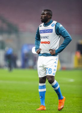 SSC Napoli takımından Kalidou Koulibaly, FC Internazionale ile SSC Napoli arasındaki 16 Aralık 2020 - Fotoğraf: FCI / Fabrizio Carabelli / LM