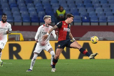 Samuel Castillejo (Milan), Luca Pellegrini (Genoa CFC vs AC Milan - İtalyan futbol serisi A maçı Cenova, İtalya, 16 Aralık 2020 - Fotoğraf: LM / Danilo Vigo
