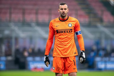 FC Internazionale Milano 'dan Samir Handanoviç FC Internazionale - SSC Napoli - İtalya' nın Milano kentinde oynanan Serie A maçı, 16 Aralık 2020 - Fotoğraf: LM / Luca Rossini