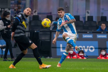 SSC Napoli 'den Giovanni Di Lorenzo FC Internazionale ve SSC Napoli - İtalyan futbol takımı Serie A match in Milan, İtalya, 16 Aralık 2020 - Fotoğraf: LM / Luca Rossini