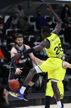16 / 12 / 2020 - Stefan Markoviç Segafredo Virtus Bologna (L) Eurocup maçında Ibrahima Faye of Antwerp 'in rakibi Virtus Segafredo' ya karşı Antwerp Telnet Giants - ph: Michele Nucci / LM