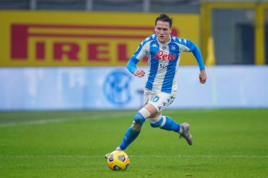 SSC Napoli 'den Piotr Zielinski FC Internazionale-SSC Napoli maçı sırasında - İtalyan futbol takımı Serie A maçı Milano, İtalya' da, 16 Aralık 2020 - Fotoğraf: LM / Luca Rossini