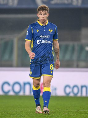 Hellas Verona ve UC Sampdoria maçında Matteo Lovato (Hellas Verona) - İtalyan futbolcu Serie A karşılaşması Verona, İtalya - 16 Aralık 2020