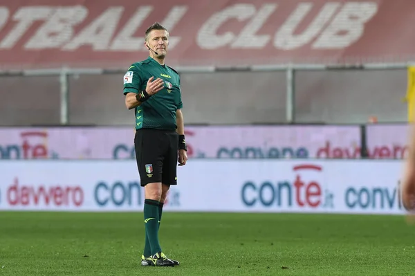 Arbitro Della Partita Davide Orsato Durante Genoa Cfc Milan Partita — Foto Stock