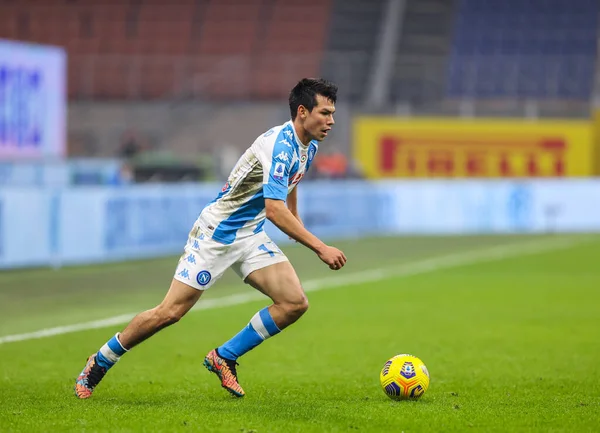 Hirving Lozano Ssc Napoli Lors Match Football Serie 2020 Entre — Photo