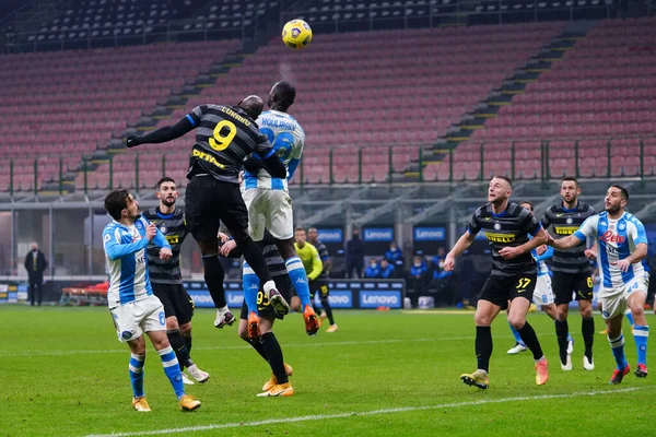 Kalidou Koulibaly Ssc Napoli Romelu Lukaku Internazionale Milano Internazionale Ssc — 스톡 사진
