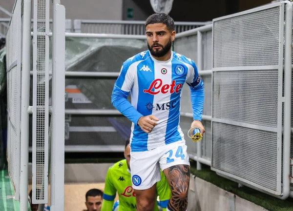 Lorenzo Insigne Del Ssc Napoli Durante Partido Fútbol Serie 2020 — Foto de Stock