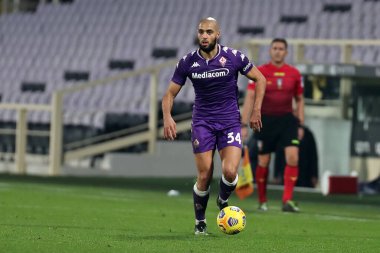 19 Aralık 2020 tarihinde Floransa İtalya / LM 'de oynanan AFC Fiorentina - Hellas Verona, Stadio Artemio Franchi futbol karşılaşmasında Sofya Amrabat (ACF Fiorentina)