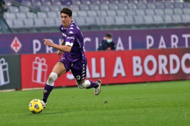 Dusan Vlahoviç (ACF Fiorentina) 19 Aralık 2020 tarihinde Floransa İtalya / LM 'de oynanan AFC Fiorentina - Hellas Verona, Stadio Artemio Franchi futbol karşılaşmasında