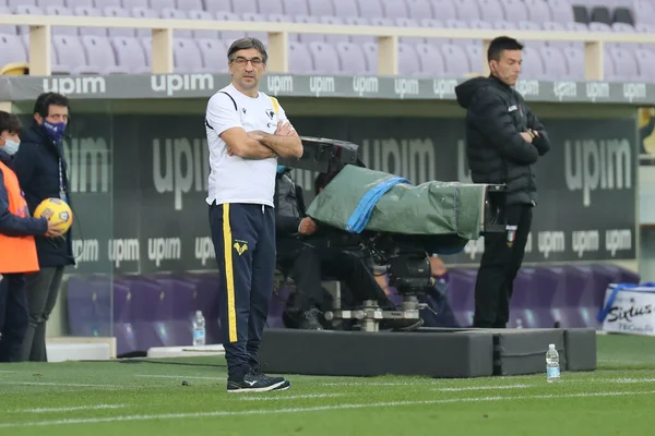 Trener Ivan Juric Hellas Verona Podczas Meczu Piłki Nożnej Serie — Zdjęcie stockowe