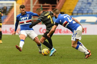 ANTONIO CANDREVA (Sampdoria), ino7, LORENZO TONELLI Sampdoria UC Sampdoria vs FC Internazionale - İtalyan futbol serisi A karşılaşması Cenova, İtalya, 06 Ocak 2021 - Fotoğraf: LM / Danilo Vigo