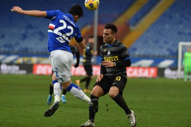 MAYA YOSHIDA (Sampdoria), Lautaro Martinez (Inter) UC Sampdoria vs FC Internazionale - İtalyan futbol takımı Serie A match in Genova, İtalya, 06 Ocak 2021 - Fotoğraf: LM / Danilo Vigo