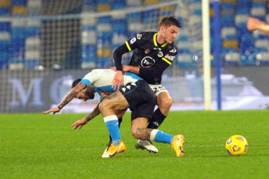  Giovanni Di Lorenzo (Napoli) Giulio Maggiore (Spezia Calcio) SSC Napoli-Spezia Calcio maçında - İtalyan futbol takımı Serie A maçı Napoli, İtalya 'da, 06 Ocak 2021 - Fotoğraf: LM / Renato Olimpio