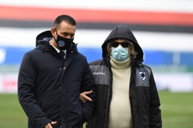 The Sampdoria Başkanı, Massimo Ferrero UC Sampdoria - FC Internazionale - İtalyan futbol serisi A karşılaşması Cenova, İtalya, 06 Ocak 2021 - Fotoğraf: LM / Danilo Vigo