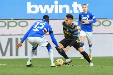 OMAR COLLEY (Sampdoria), Lautaro Martinez (Inter) UC Sampdoria vs FC Internazionale - İtalyan futbol takımı Serie A karşılaşması, Cenova, İtalya, 06 Ocak 2021 - Fotoğraf: LM / Danilo Vigo