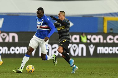 OMAR COLLEY (Sampdoria), Alexis Sanchez (Inter) UC Sampdoria vs FC Internazionale - İtalyan futbol serisi A maçı Cenova, İtalya 'da, Ocak 06, 2021 - Fotoğraf: LM / Danilo Vigo