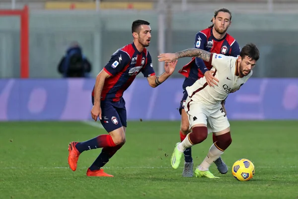 Carles Perez Roma Durante Partita Calcio Serie Tra Crotone Roma — Foto Stock