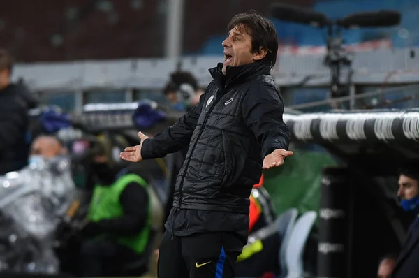 Antonio Conte Inter Sampdoria Internazionale Italian Football Serie Match Genova — Φωτογραφία Αρχείου