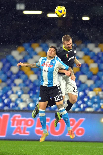 Giovanni Di Lorenzo (Napoli) Tommaso Pobega (Spezia Calcio) SSC Napoli vs Spezia Calcio - İtalyan futbol takımı Serie A maçı, İtalya, 06 Ocak 2021 - Fotoğraf: LM / Renato Olimpio