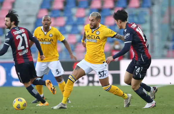 Roberto Pereyra Udinese Durante Partida Futebol Série Italiana Bolonha Udinese — Fotografia de Stock