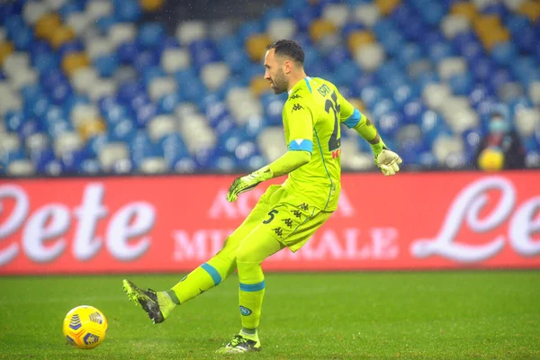 David Ospina Napoli Durante Ssc Napoli Spezia Calcio Partita Serie — Foto Stock