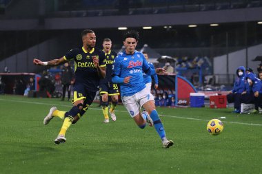 Eljif Elmas (SSC Napoli) Napoli - Parma, Diego Armando Maradona ile 31 Ocak 2021 'de Napoli' de oynanan Serie A futbol maçı sırasında İtalya / LiveMedia