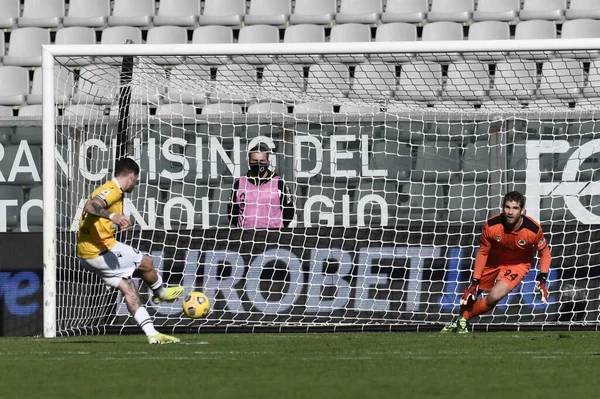 Rodrigo Paul Udinese Calcio Marca Gol Durante Spezia Calcio Udinese — Fotografia de Stock